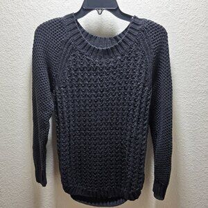 Calvin Klein Chunky Knit Black Sweater | Size Small
